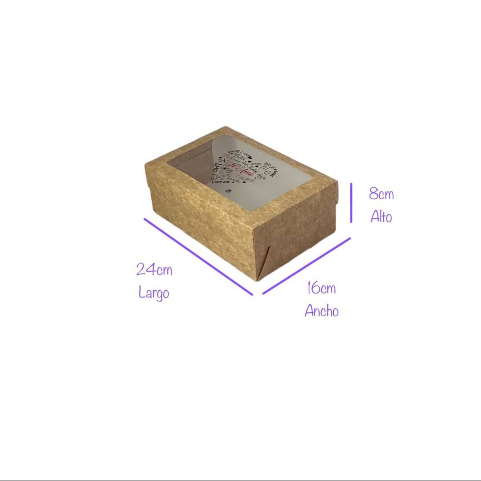 Caja jumbo mediana ventana mensaje