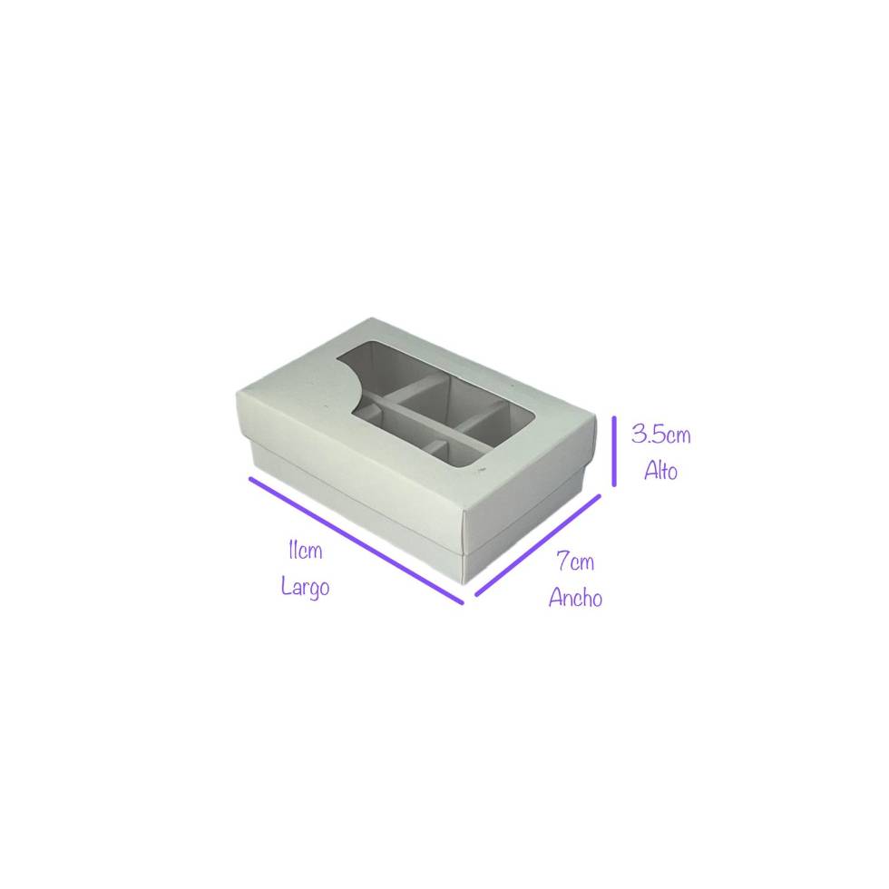 Caja trufa x6 ventana