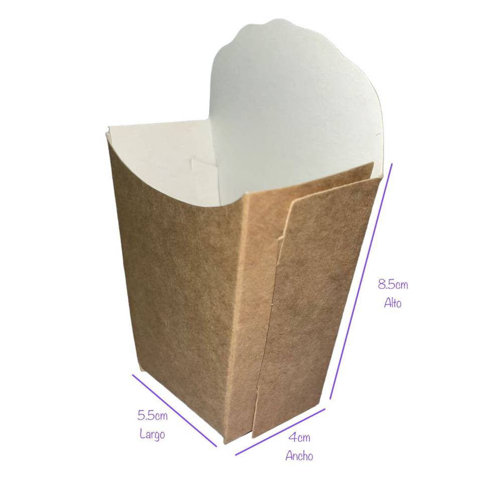 Caja porción de papas